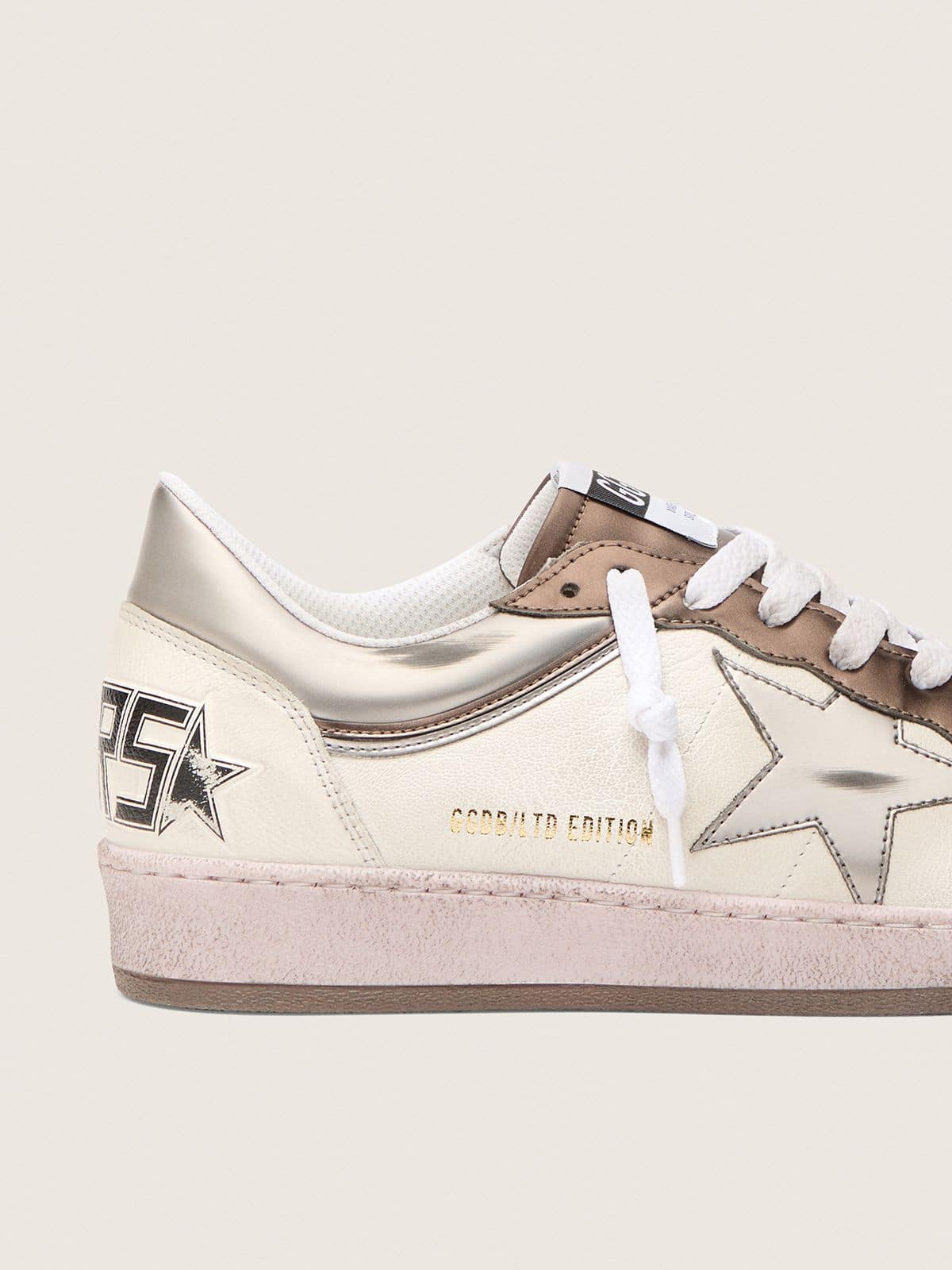 Golden Goose - Men's Ball Star LTD in nappa leather with metallic bio-based star and inserts in 