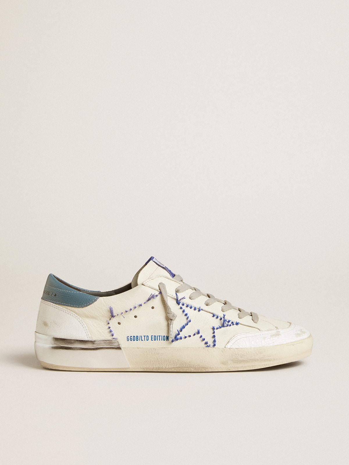 Men s Super Star LTD in nappa with embroidered star and leather heel tab Golden Goose