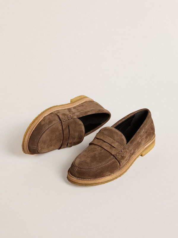 Golden Goose - Men's Jerry loafer in dove-gray suede in 