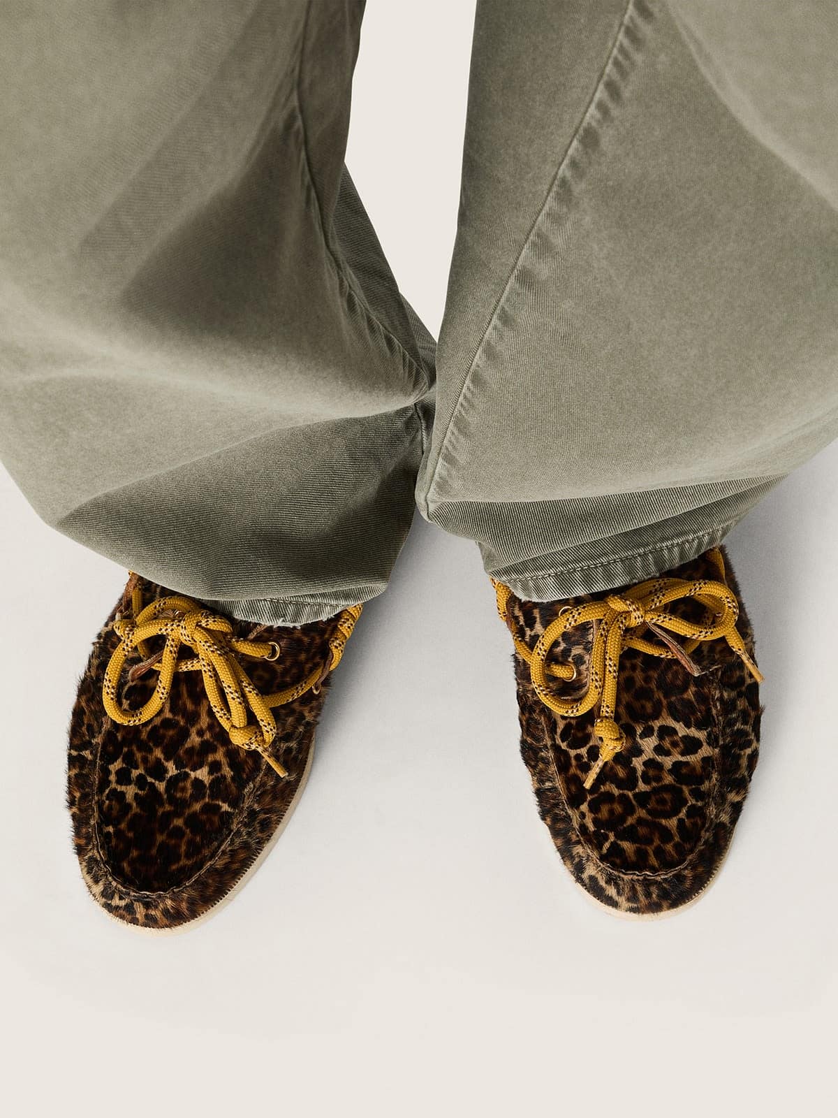 Golden Goose - Mocassino Cruise Uomo in cavallino leopardato in 