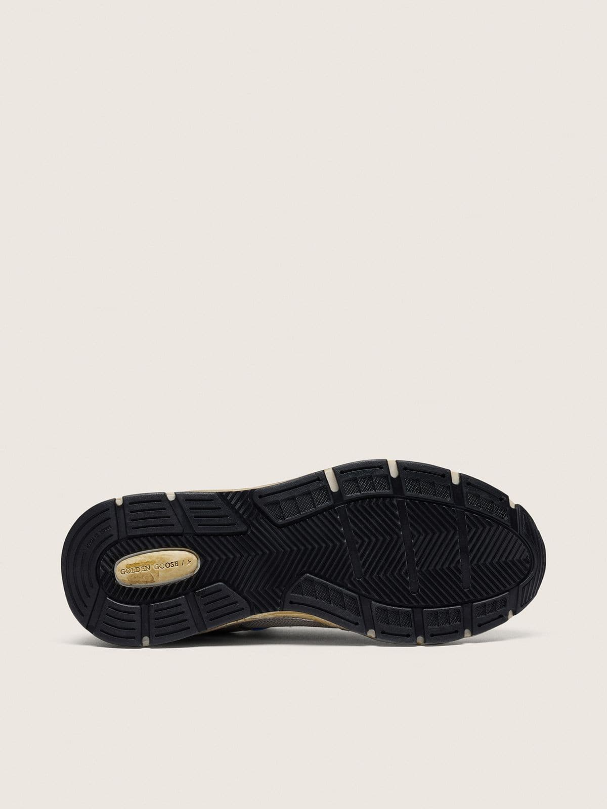 Golden Goose - Men's Dad-Star in silver laminated leather and mesh with white leather star and silver heel tab in 