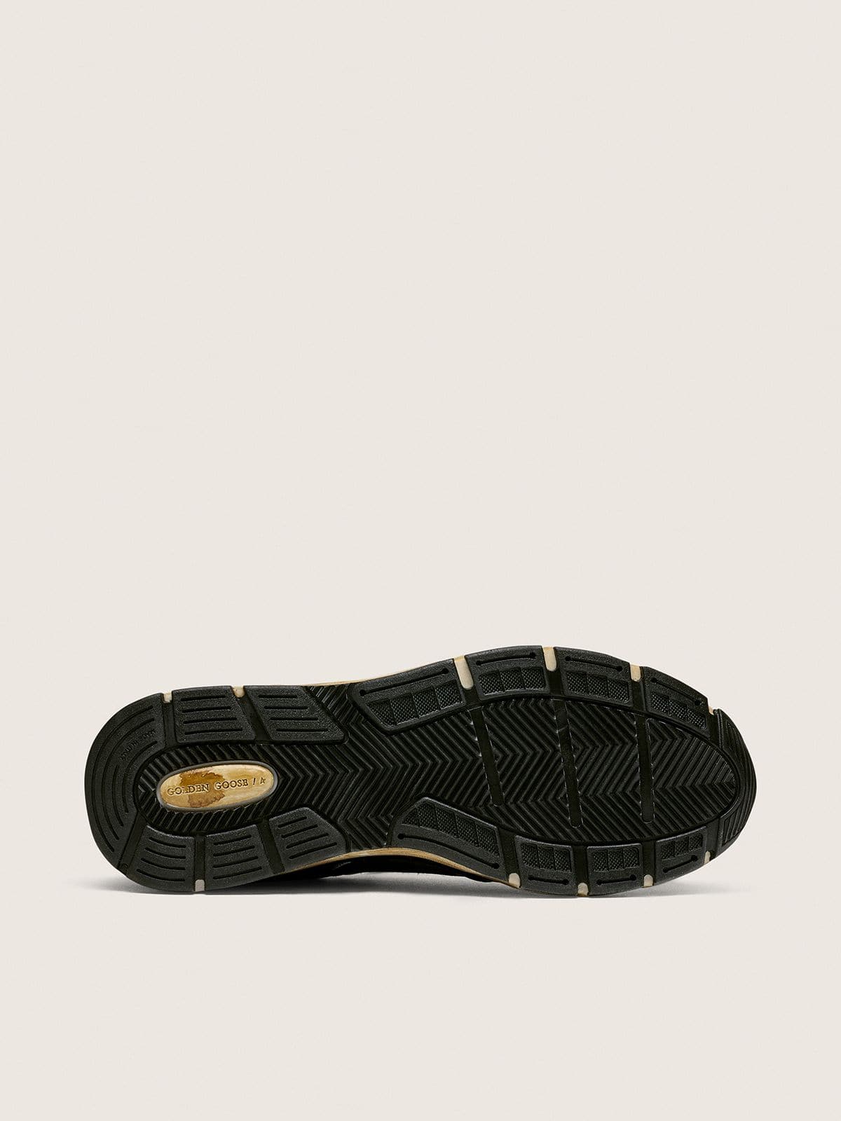 Golden Goose - Schwarz-silberner Dad-Star Herren aus Mesh und Nappa mit eisgrauem Stern in 