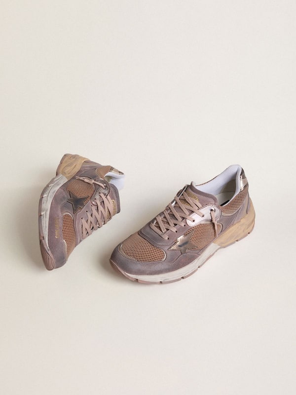 Golden Goose - Men's Dad-Star in lilac suede and mesh with laminated leather star and heel tab in 