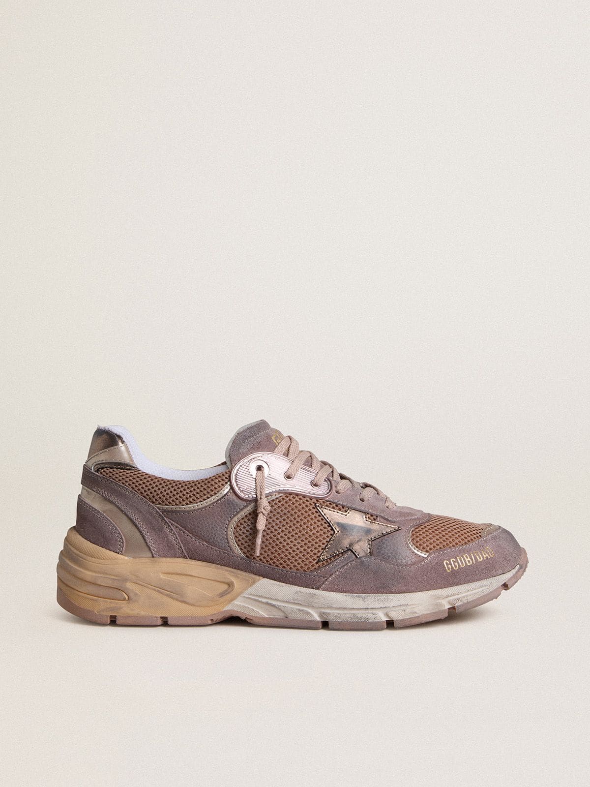 Golden Goose - Men's Dad-Star in lilac suede and mesh with laminated leather star and heel tab in 