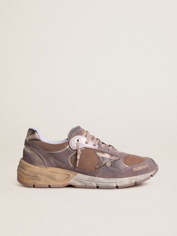 Golden Goose - Men's Dad-Star in lilac suede and mesh with laminated leather star and heel tab in 