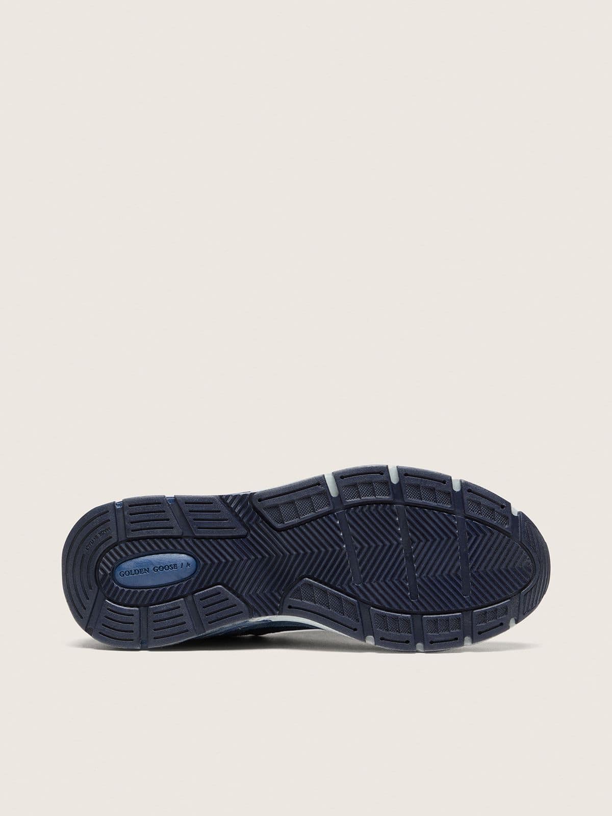 Golden Goose - Dad-Star Herren aus denimblauem Rauleder mit silberfarbenem Lederstern in 