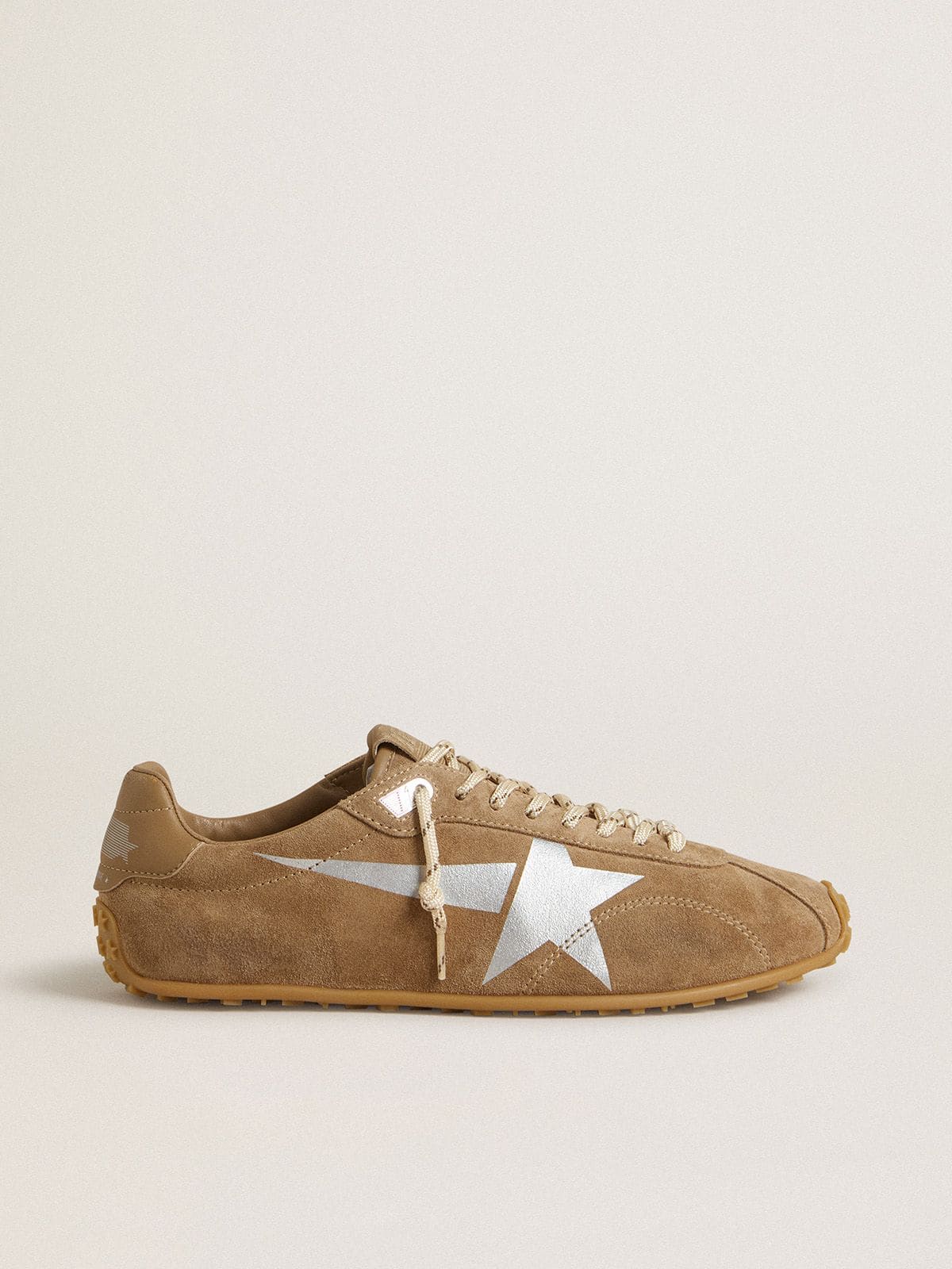 Golden Goose - 남성 토바코 스웨이드 어퍼 & 실버 스타 마라톤 스피드 in 