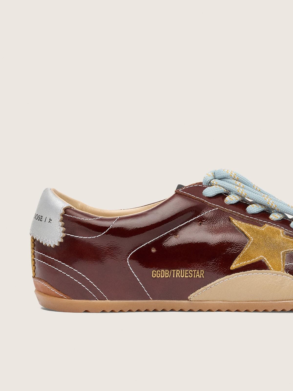 Men's True-Star in burgundy naplak with suede star and silver