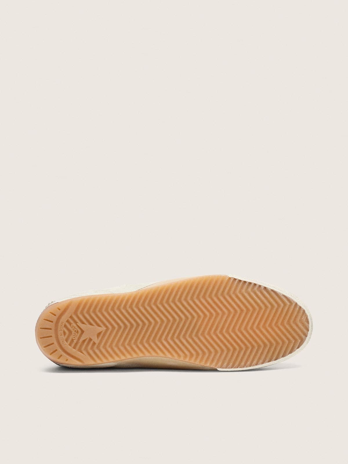 Golden Goose - True-Star Herren aus hellgrauem Suede mit Stern und Ferse in Silberton in 