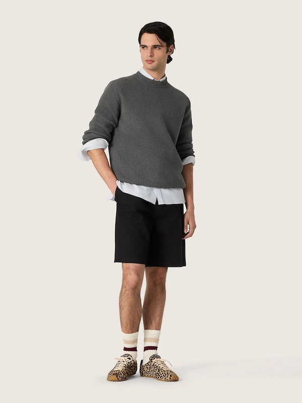 Golden Goose - Men's Marathon Speed in beige and black leopard-print pony skin with black leather star in 