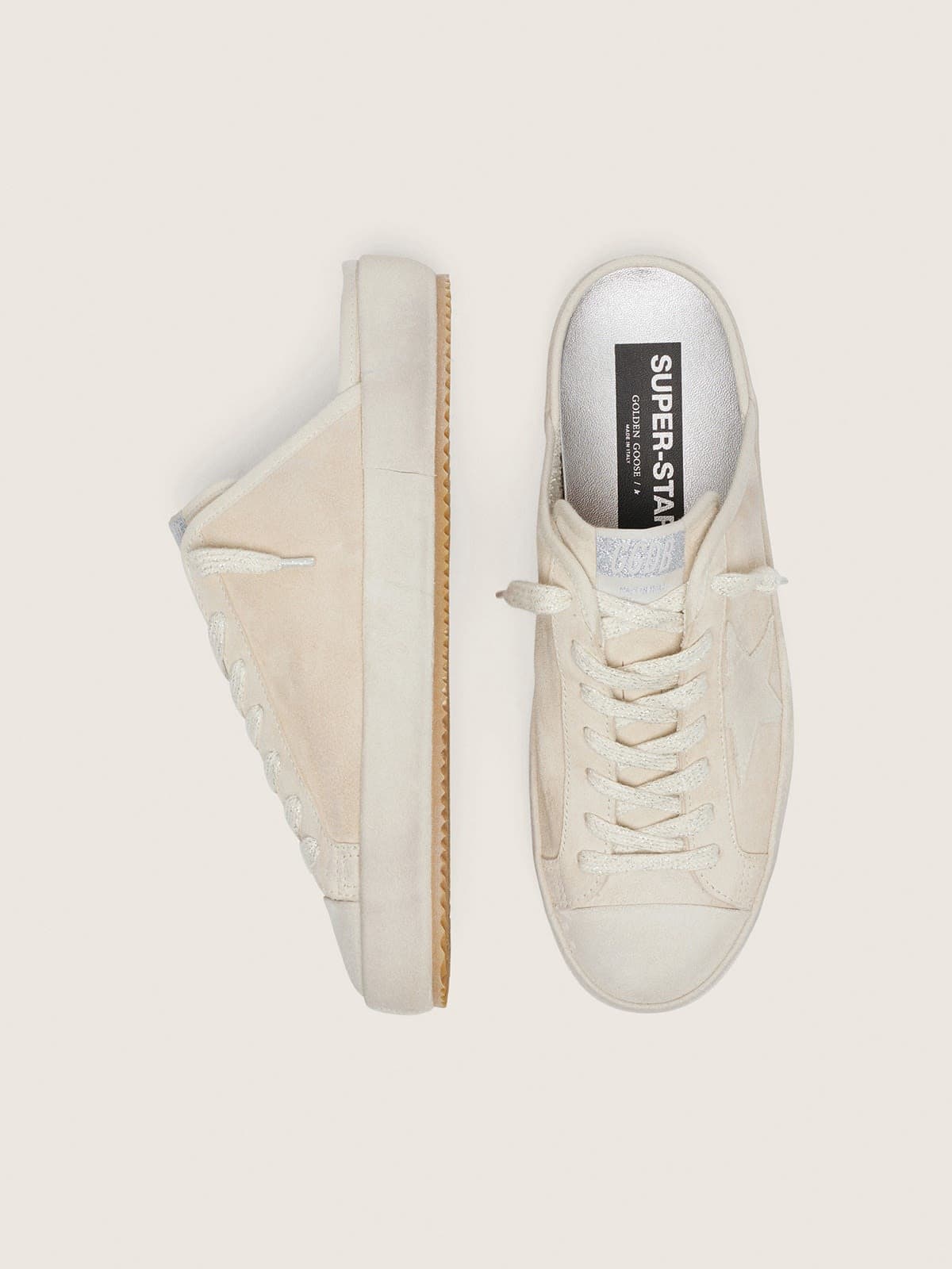 Golden Goose - Super-Star Sabot LAB Uomo in suede beige in 