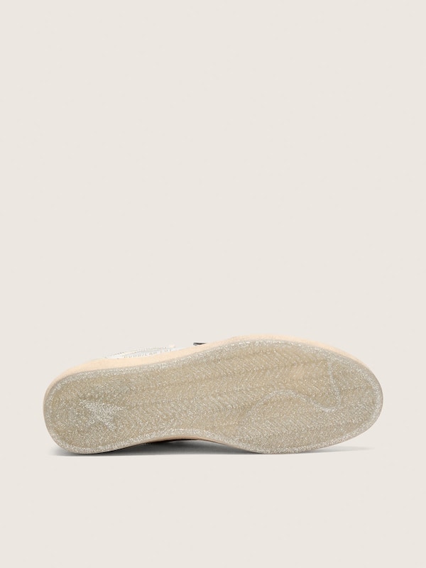 Golden Goose - Men's Ball Star in metallic silver leather with light gray star and Swarovski inserts in 