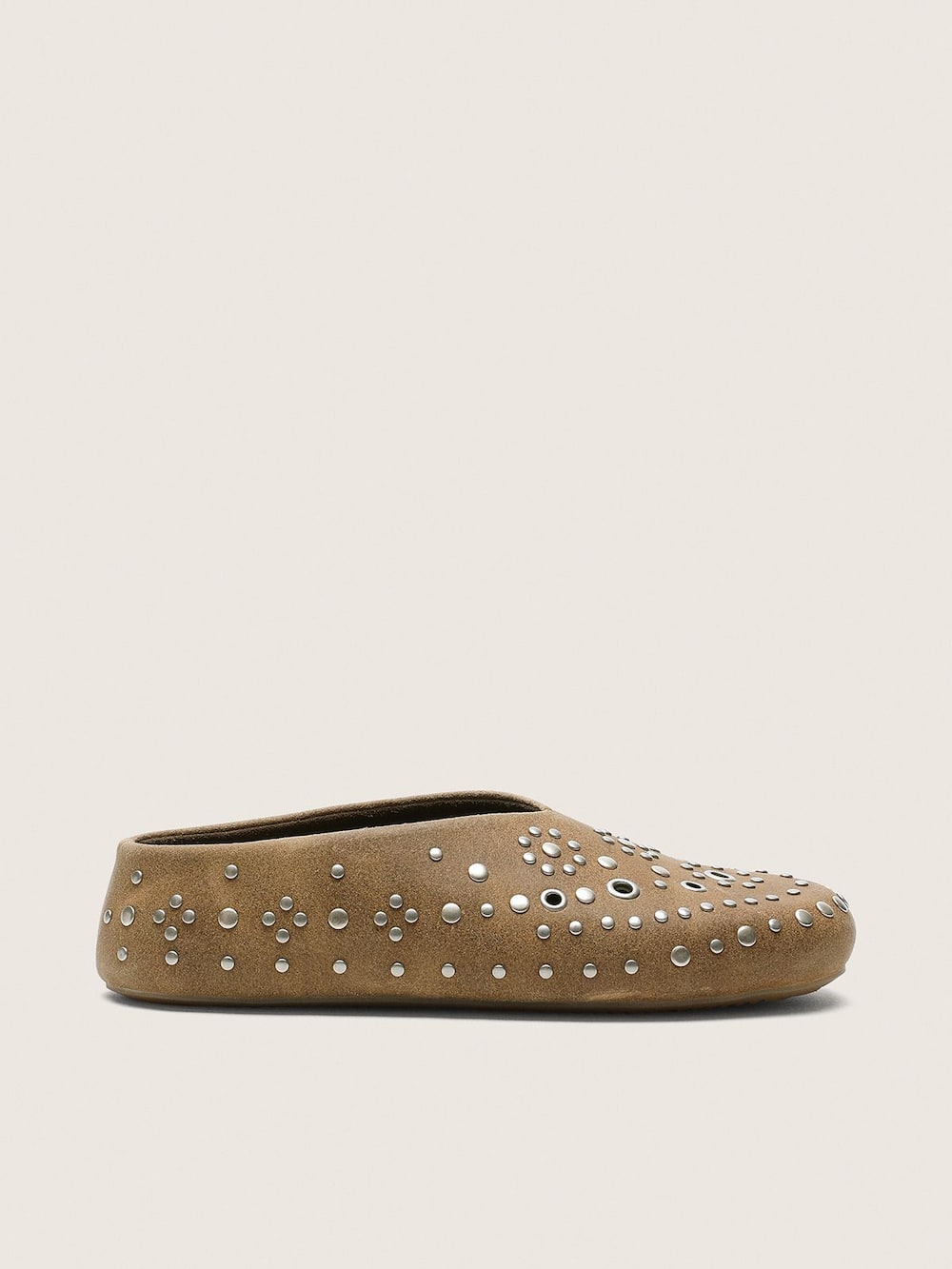 Tierra homme en cuir velours kaki avec cabochons argentés — Golden Goose
