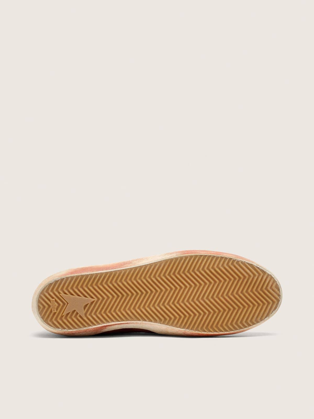 Golden Goose - Super-Star Herren im aus rostfarbenem Rauleder und platinfarbenem Metallic-Leder in 