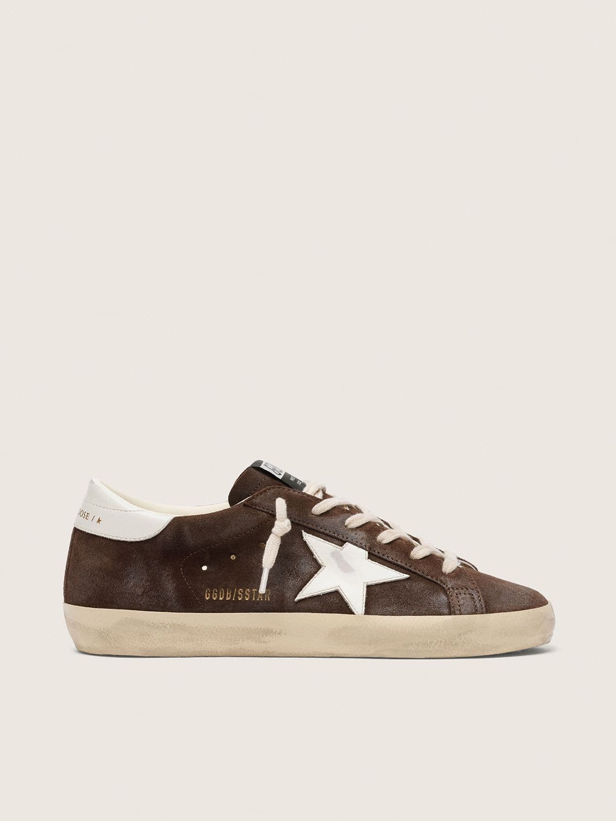Golden Goose - Men&rsquo;s Super-Star in brown suede with white star in 