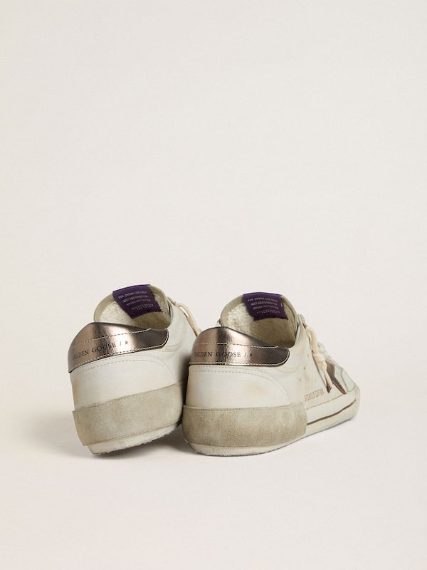 Golden Goose - Men's Super-Star LTD in suede with brown leather star and metallic leather heel tab in 