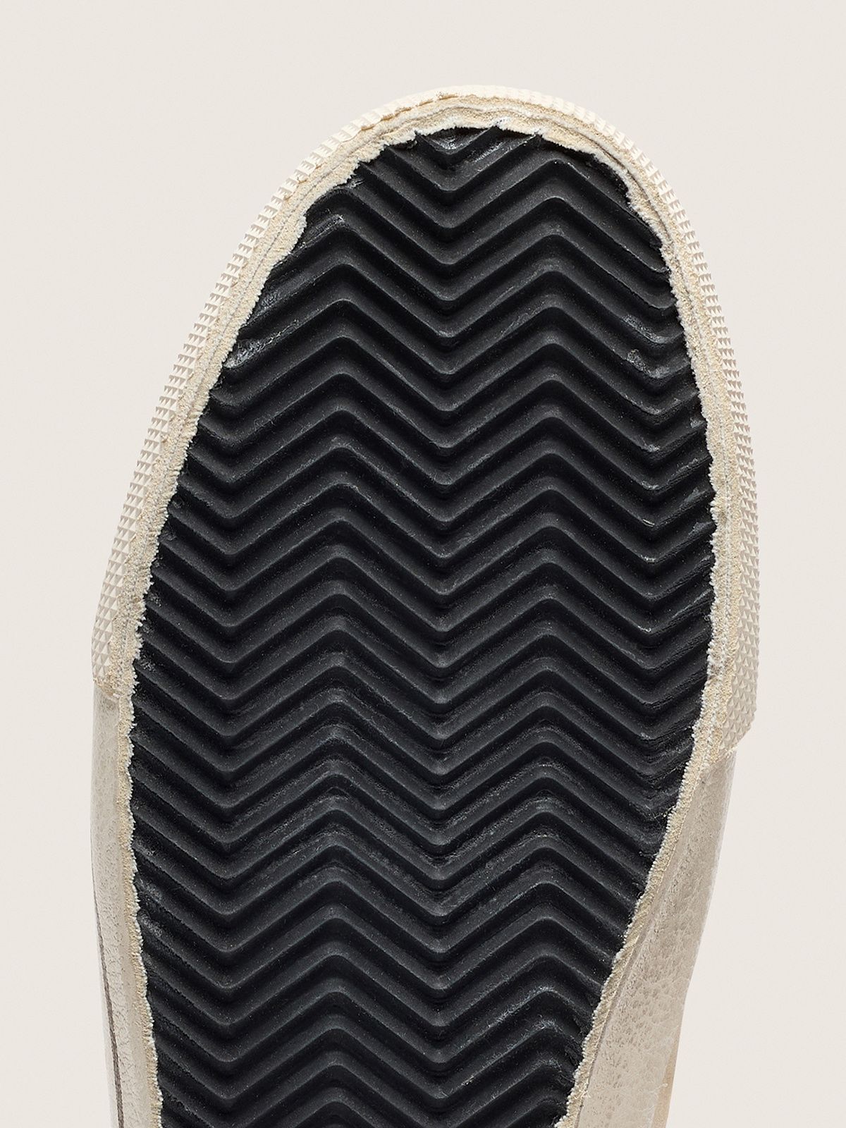 Golden Goose - Super-Star LTD pour homme en cuir velours avec étoile en cuir marron et contrefort en cuir lamé in