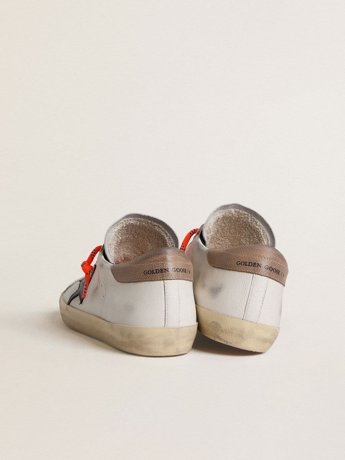 Golden Goose - Men's Super-Star LTD in leather with black leather star and beige leather heel tab in 