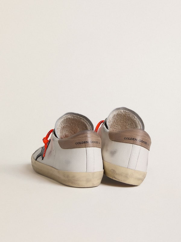 Golden Goose - Men's Super-Star LTD in leather with black leather star and beige leather heel tab in 