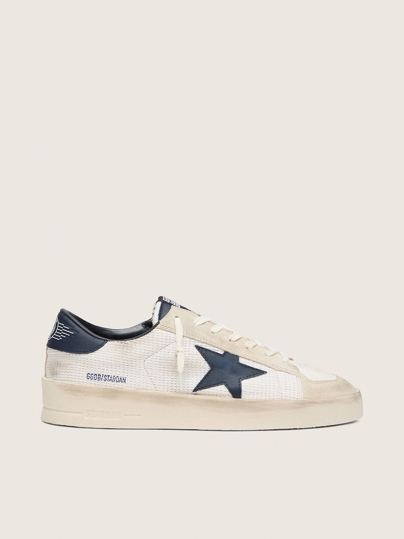 Stardan uomo in suede beige con stella blu