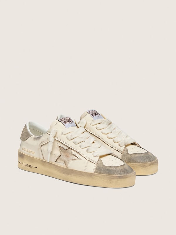 Men&rsquo;s Stardan LTD in suede and white nappa with gold star