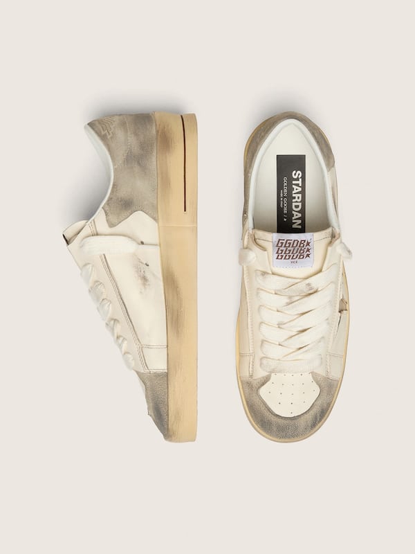 Men&rsquo;s Stardan LTD in suede and white nappa with gold star