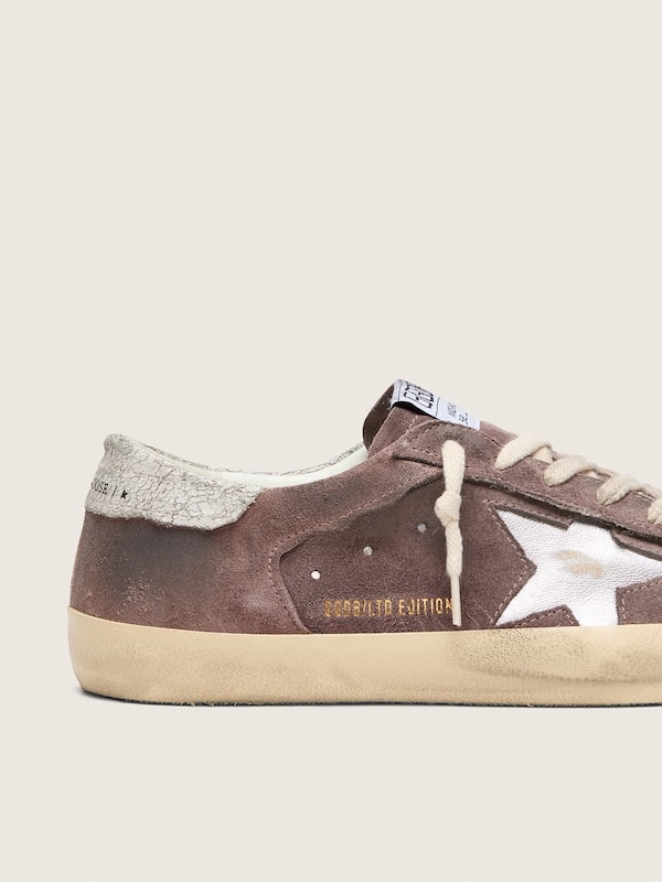 Golden Goose - Super-Star LTD de hombre de ante lavanda con estrella plateada in 