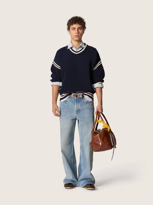 Golden Goose - Men's shirt with narrow stripes in 