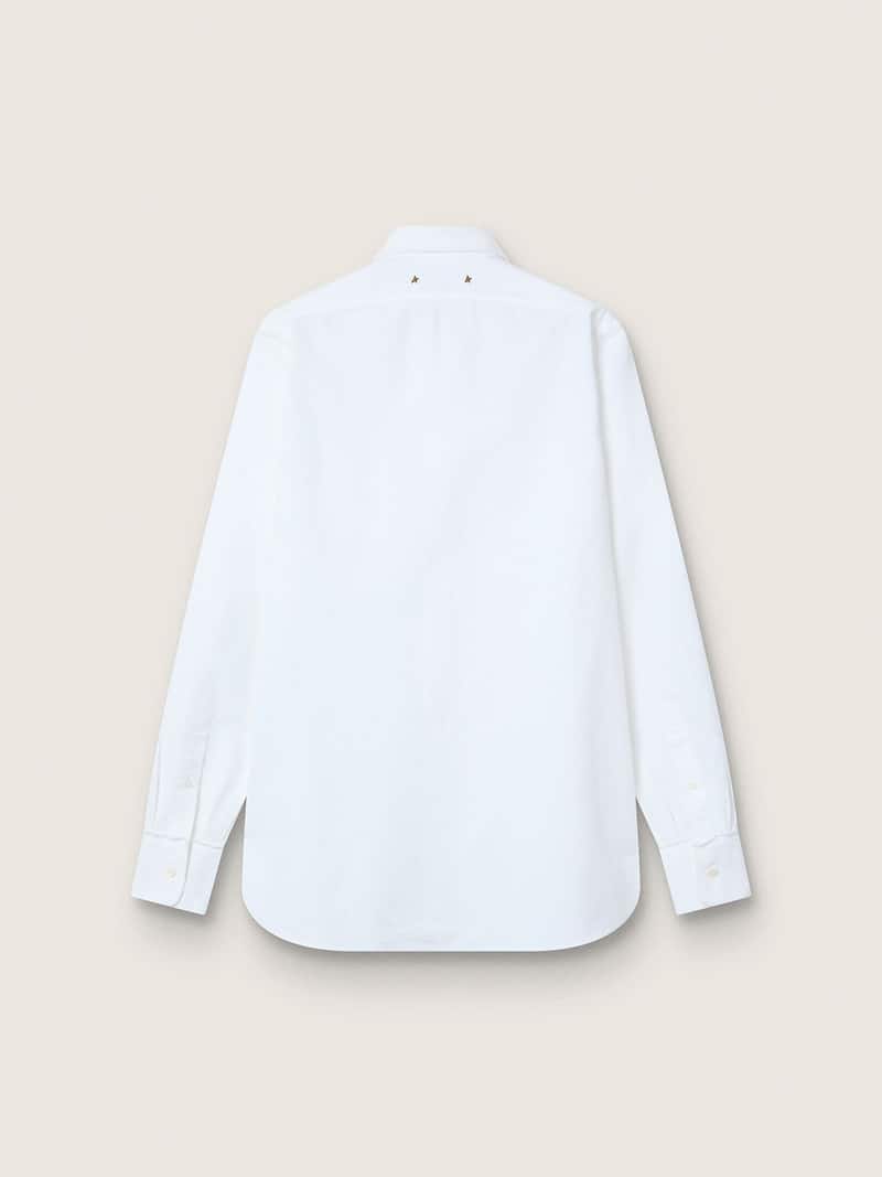 Golden Goose - Camicia di colore bianco in cotone in 