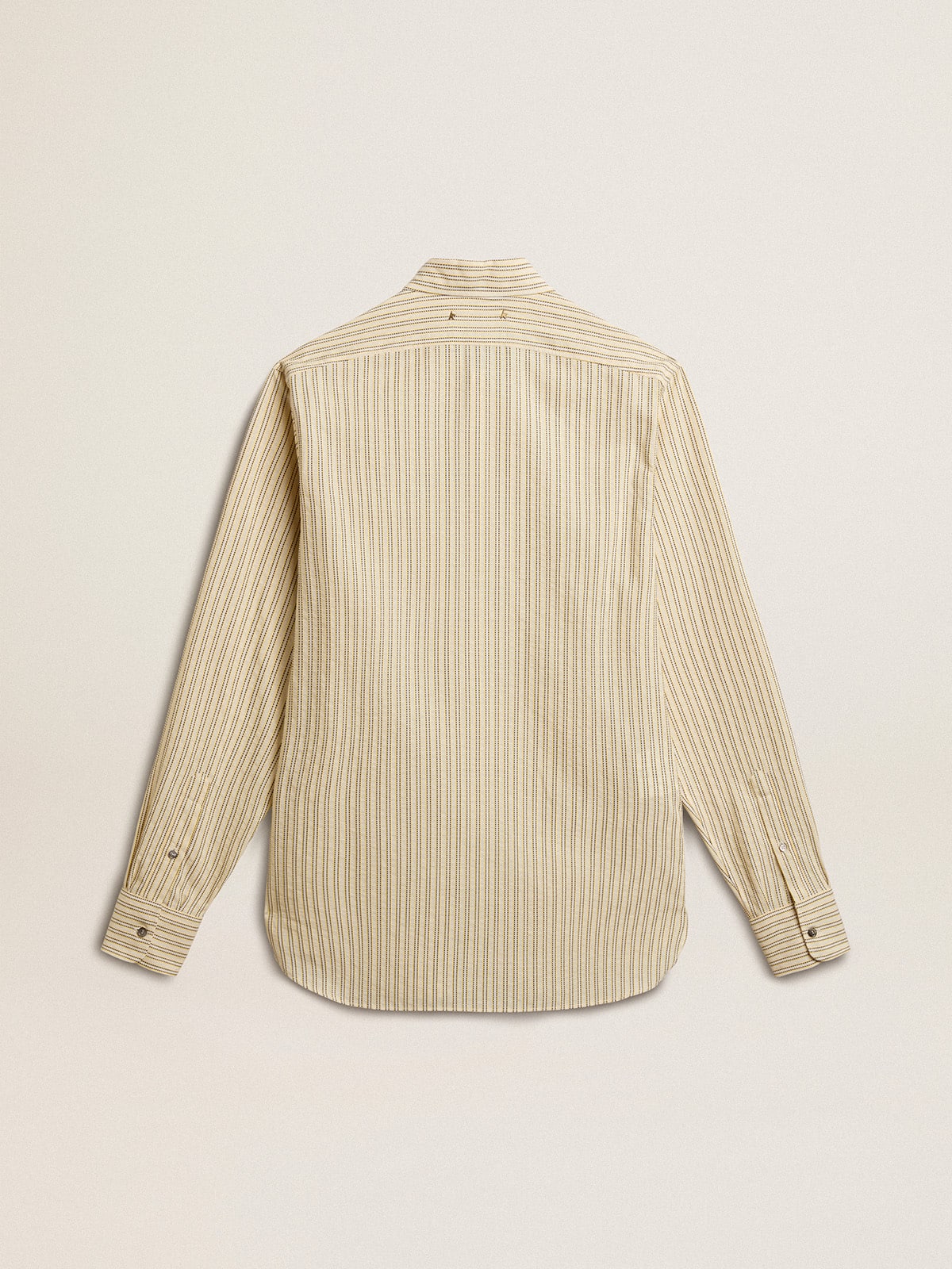 Buy Men's round-neck sweater in dark blue cotton with logo