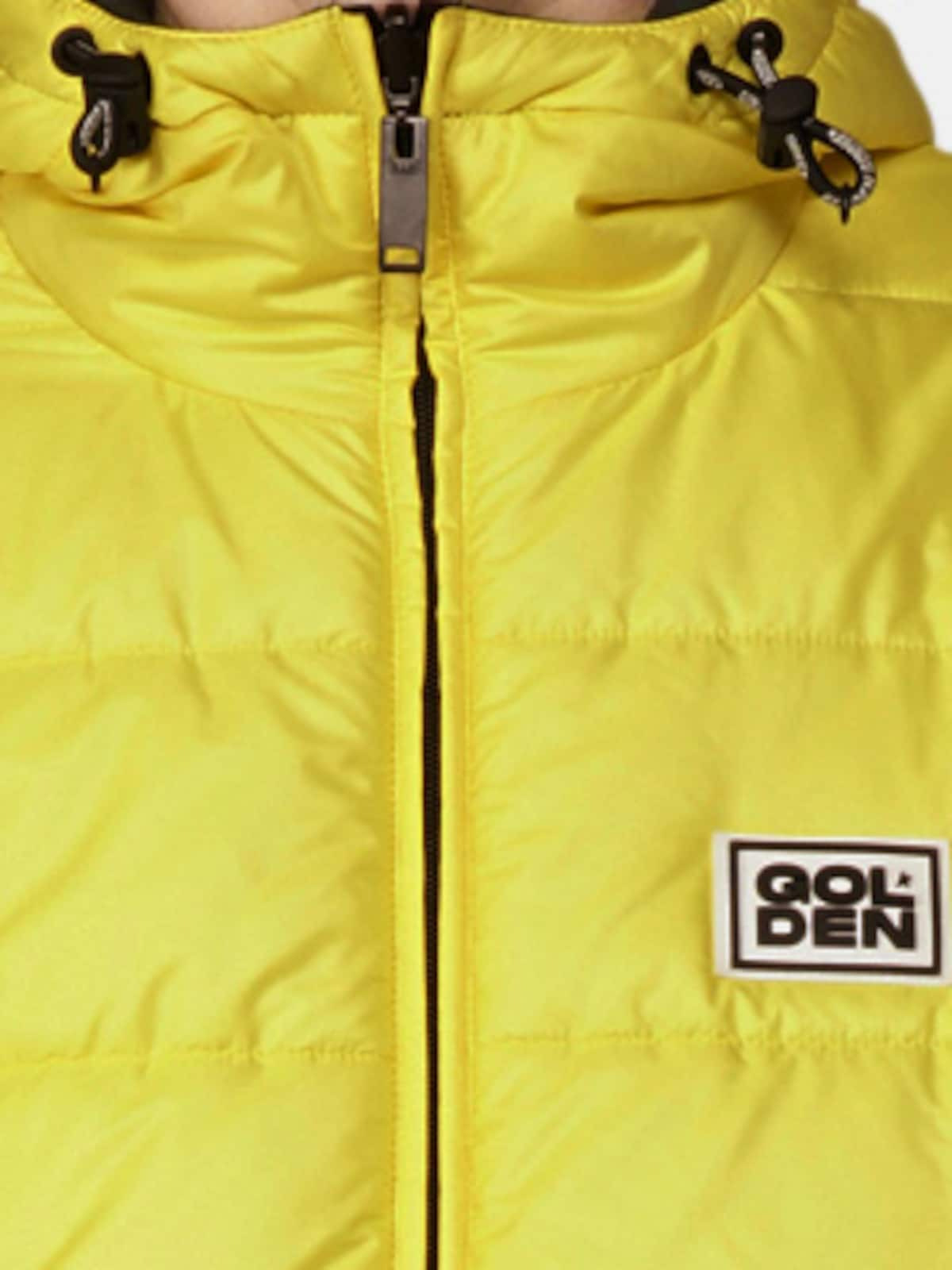 Golden Goose - Aris yellow and black reversible down jacket in 