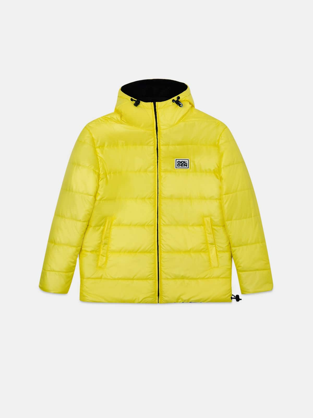 Golden Goose - Aris yellow and black reversible down jacket in 