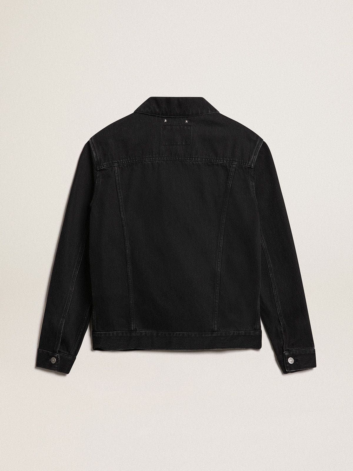 Golden Goose - Schwarze Herrenjacke aus One-Wash-Denim in 