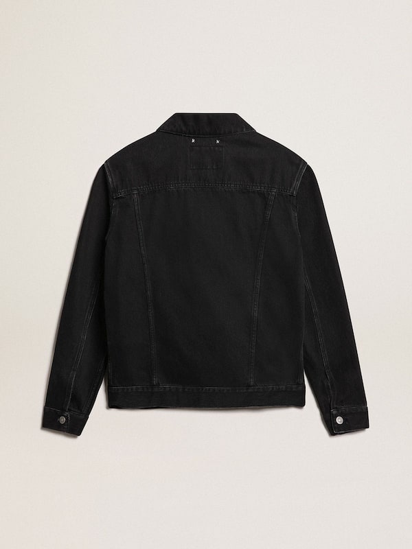 Golden Goose - Men’s black one-wash denim jacket in 