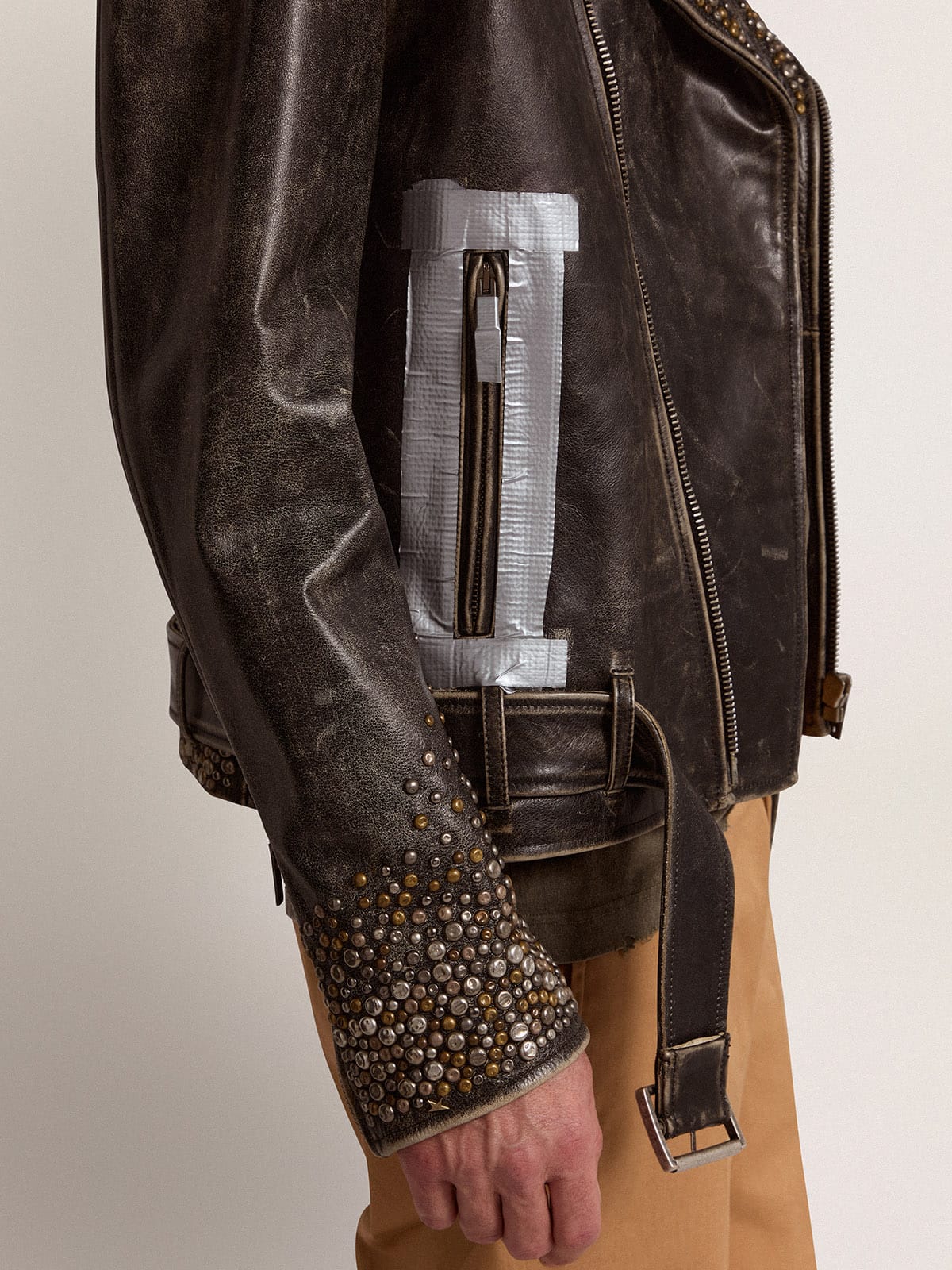 Golden goose deluxe brand leather jacket online