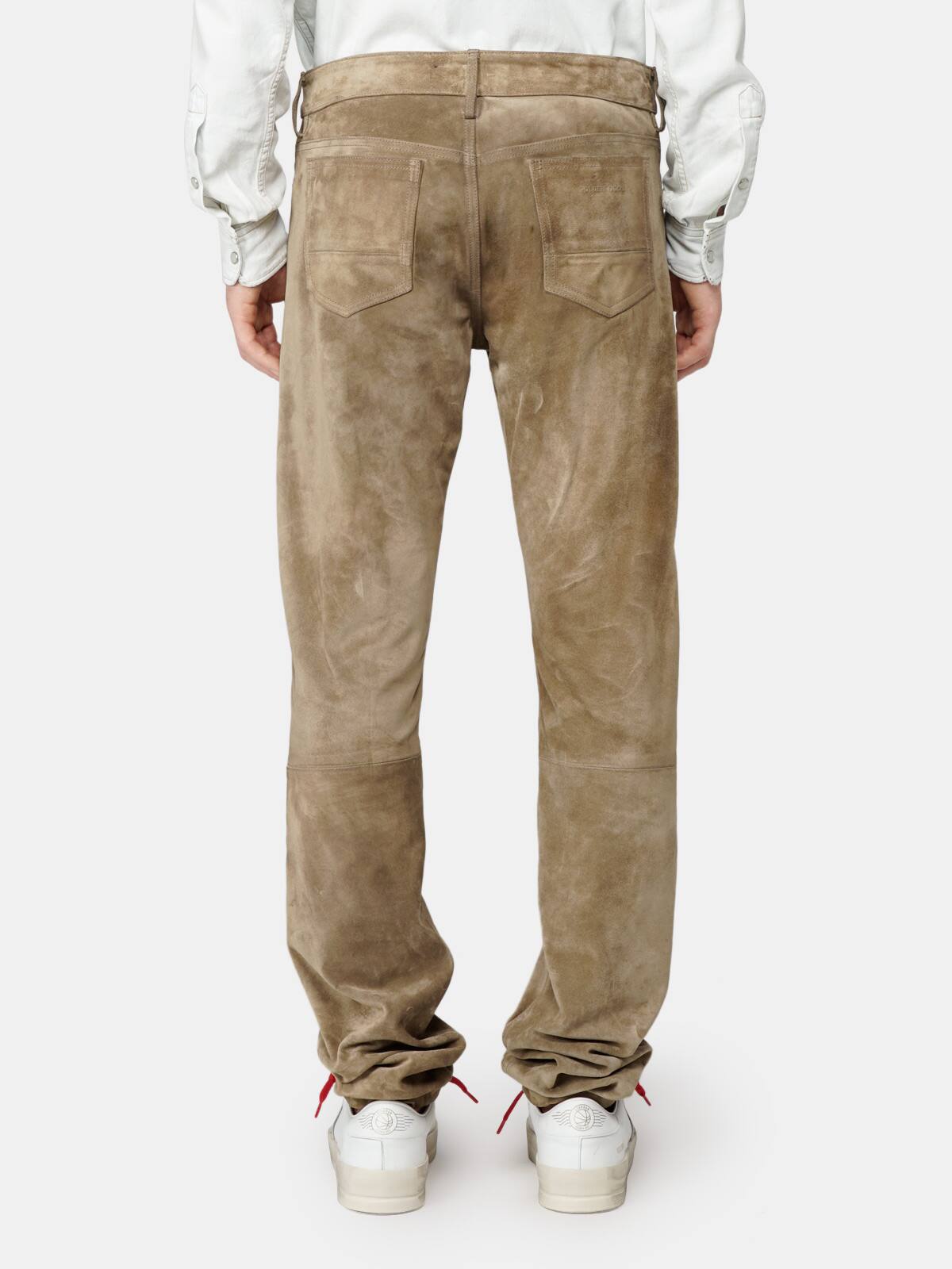 Golden Goose - Asher trousers in suede leather in 