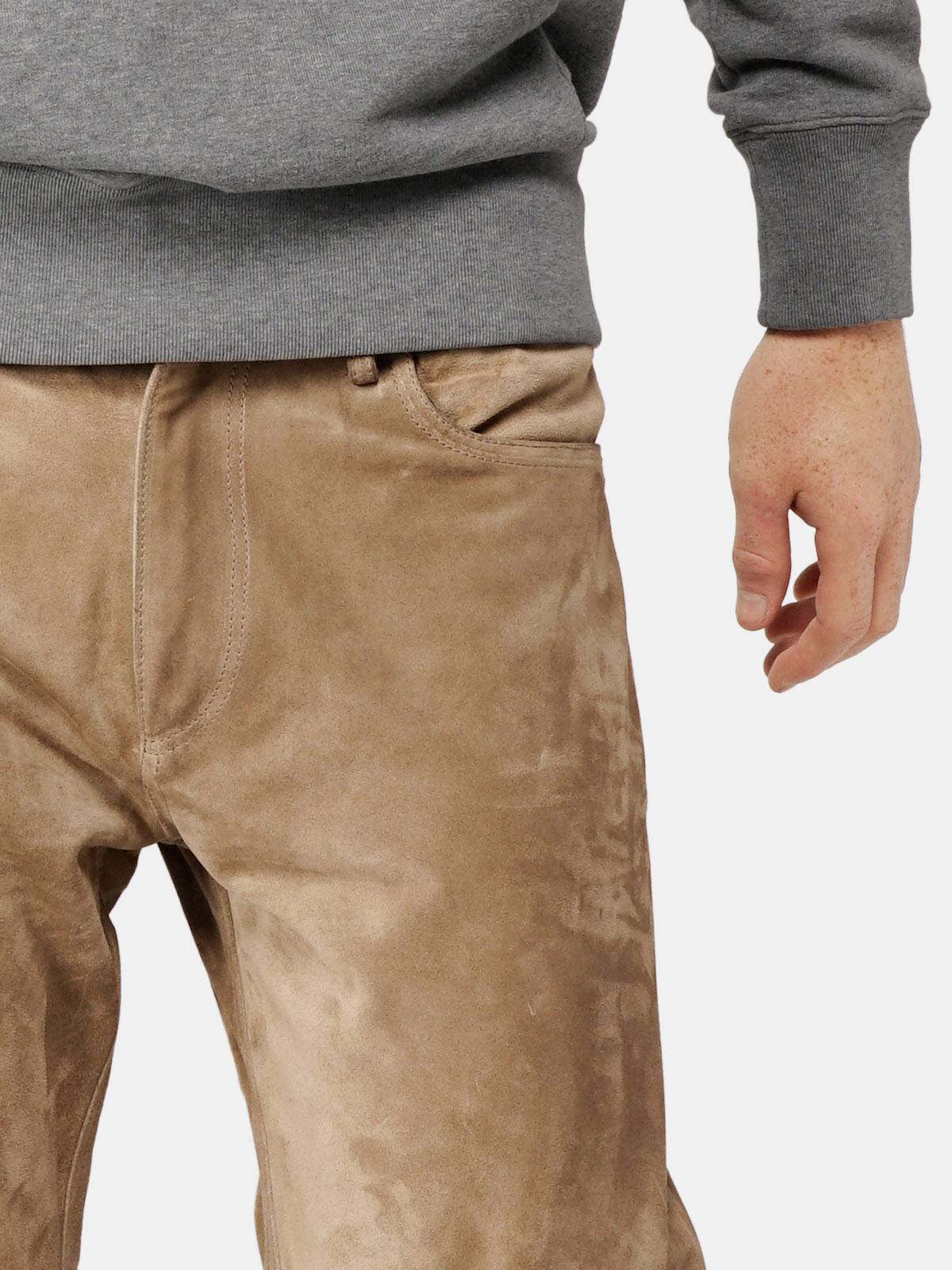 Golden Goose - Asher trousers in suede leather in 