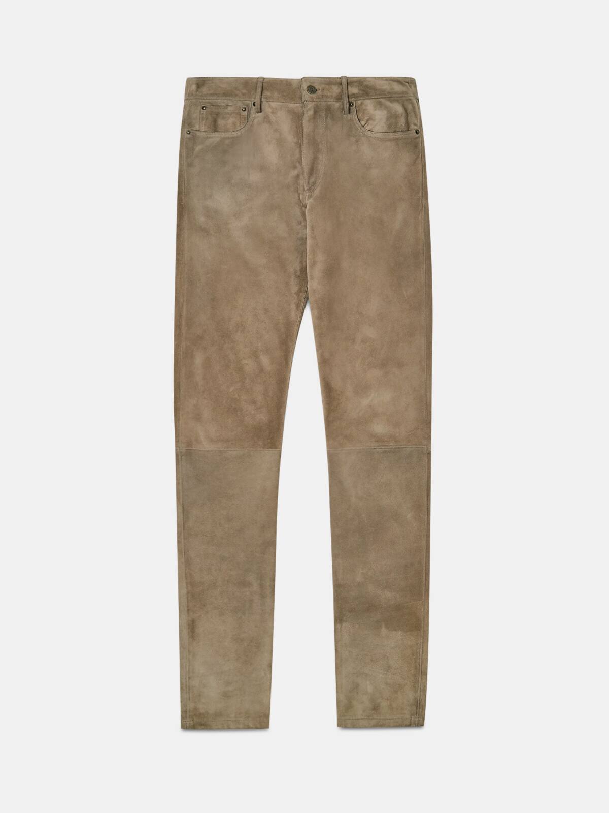 Golden Goose - Asher trousers in suede leather in 