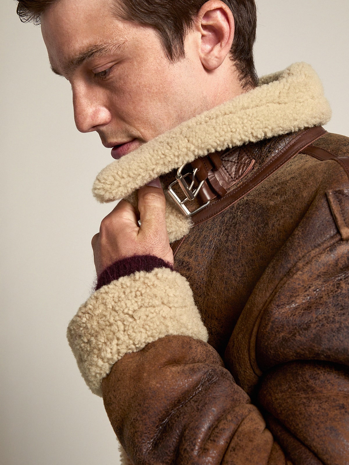 Golden Goose - Veste Arvel collection Journey en shearling in 