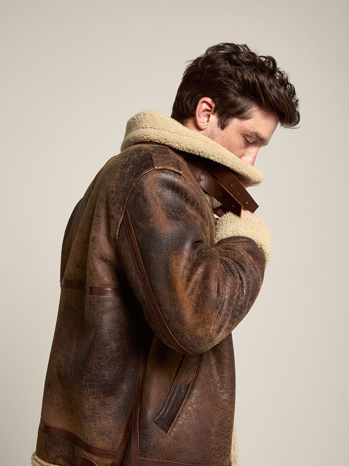 Golden Goose - Veste Arvel collection Journey en shearling in 