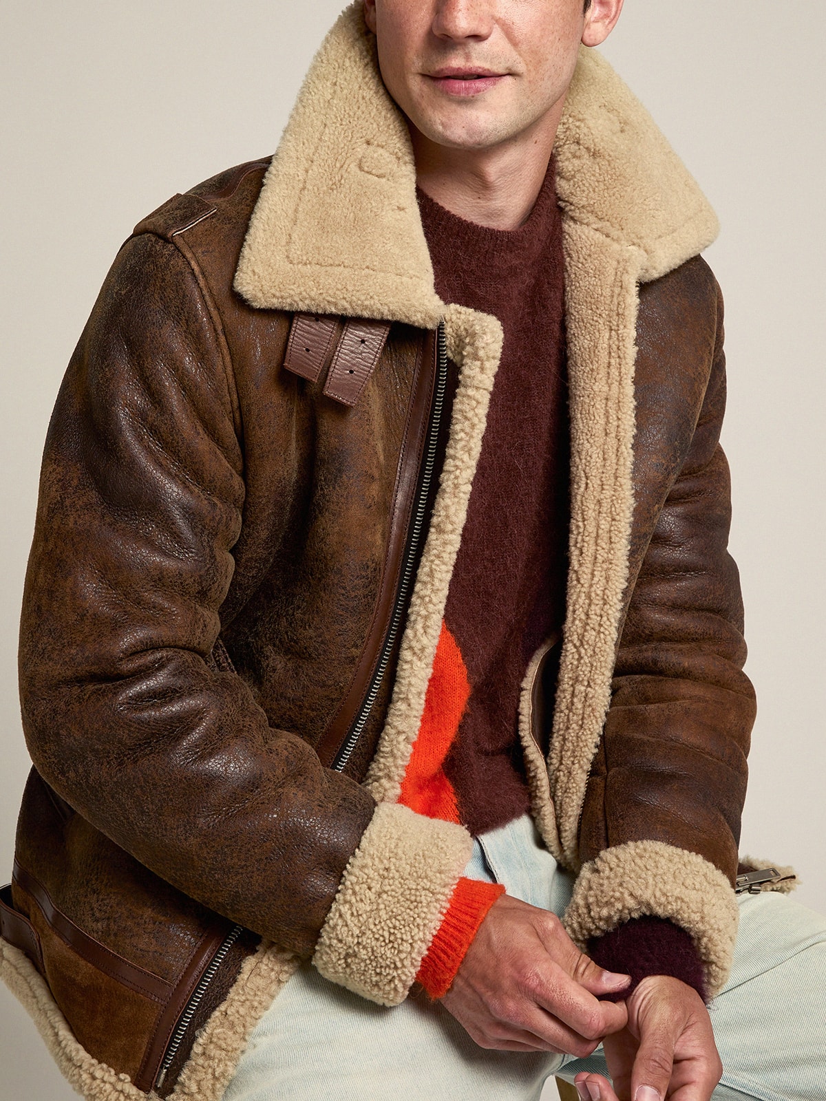 Golden Goose - Giacca Arvel Collezione Journey in shearling in 