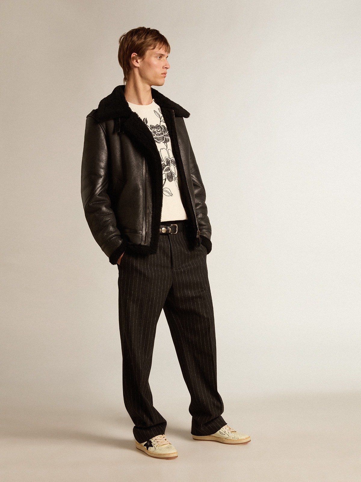 Golden Goose - Black sheepskin jacket in 