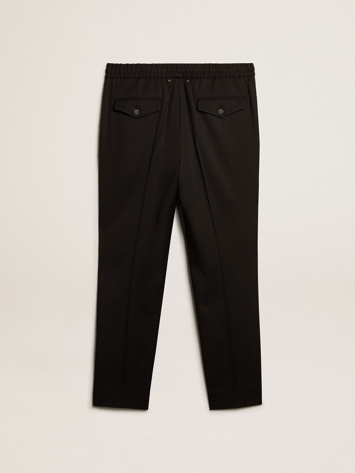 Golden Goose - Men’s black wool gabardine pants in 