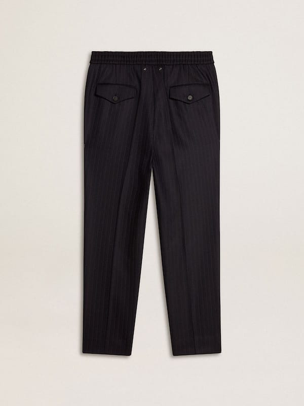 Golden Goose - Men's wool pants with vertical thin stripes in 