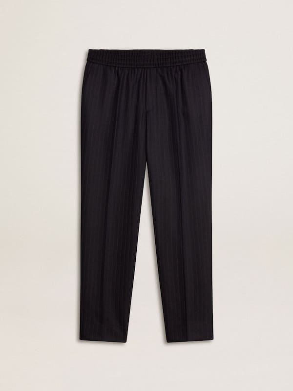 Golden Goose - Men's wool pants with vertical thin stripes in 