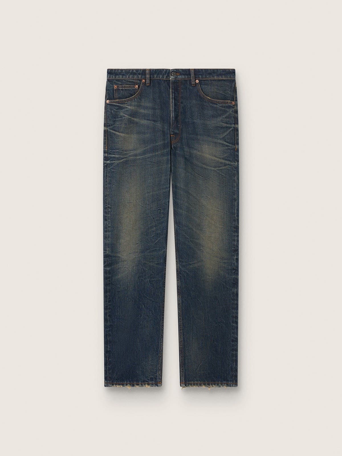 Golden Goose Pantalone da uomo in denim effetto washed Jeans & Pantaloni blue man