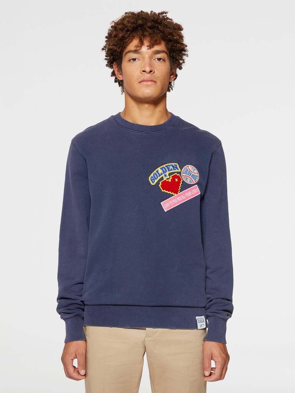 Archibald sweatshirt with vintage Patches | Golden Goose