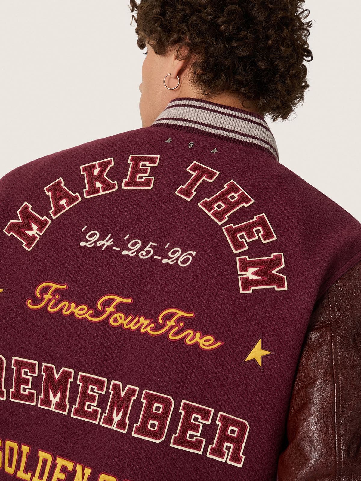 Golden Goose Golden Goose | FiveFourFive Cazadora bomber de hombre oversize burdeos Abrigos & Chaquetas burgundy man