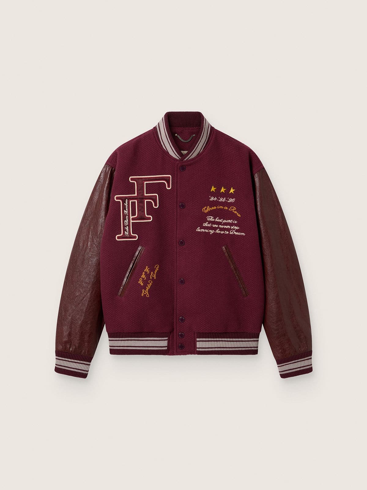 Golden Goose Golden Goose | FiveFourFive Cazadora bomber de hombre oversize burdeos Abrigos & Chaquetas burgundy man