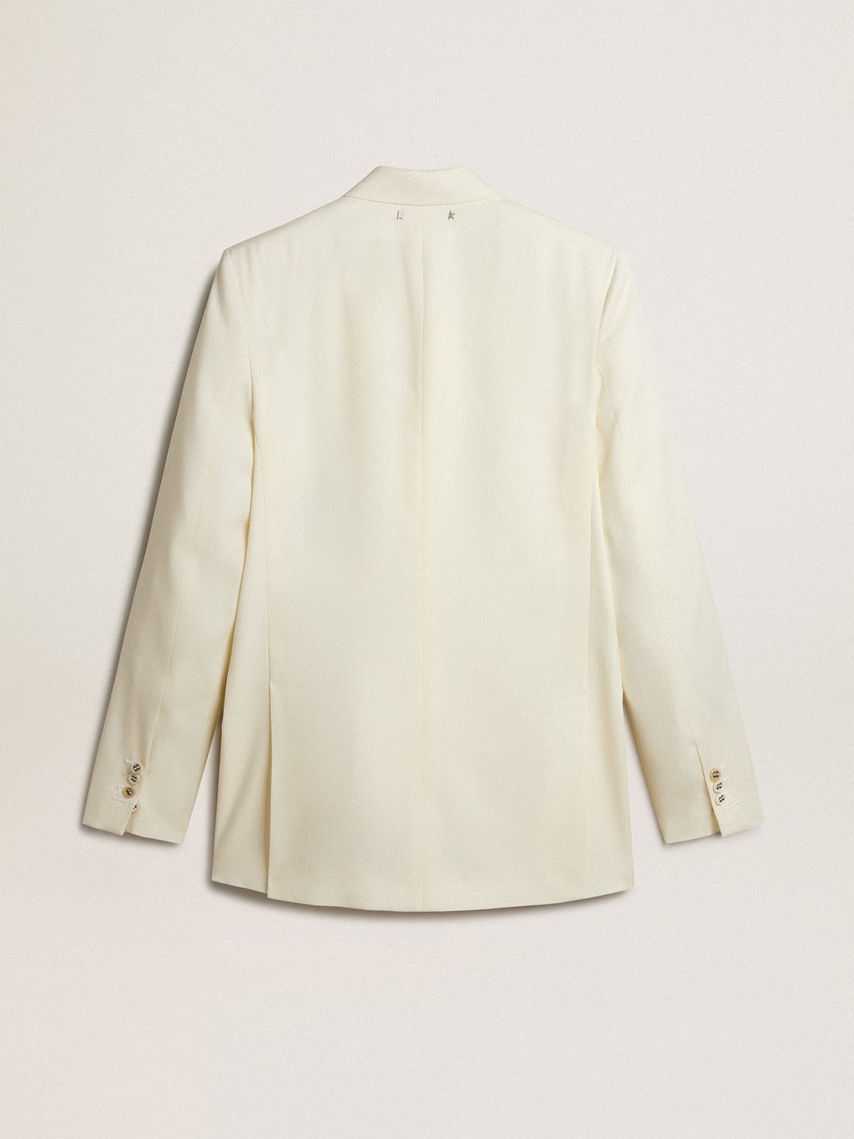 Golden Goose - Men’s cream-colored double-breasted blazer in 